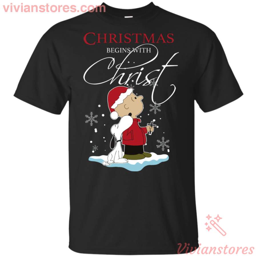 Christmas begins with Christ Snoopy ?Kid T-Shirt