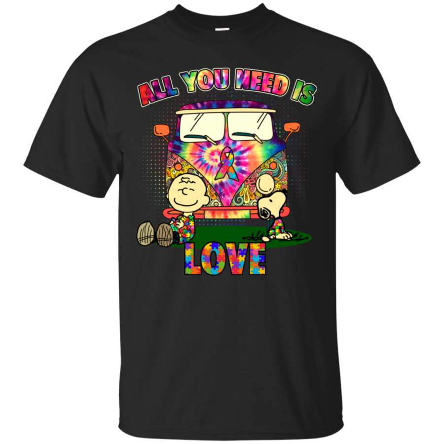 All You Need Is Love – Snoopy Autism T-Shirt HT01