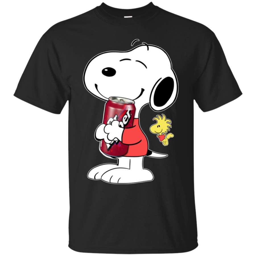 Cute Snoopy Hug Dr Pepper Can Funny Drinking Shirt KA01