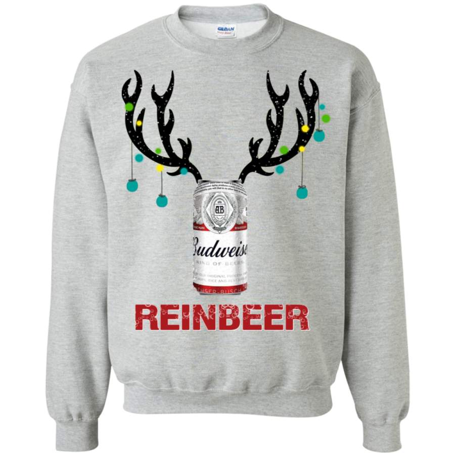 Budweiser Reinbeer Funny Beer Reindeer Christmas Sweatshirt