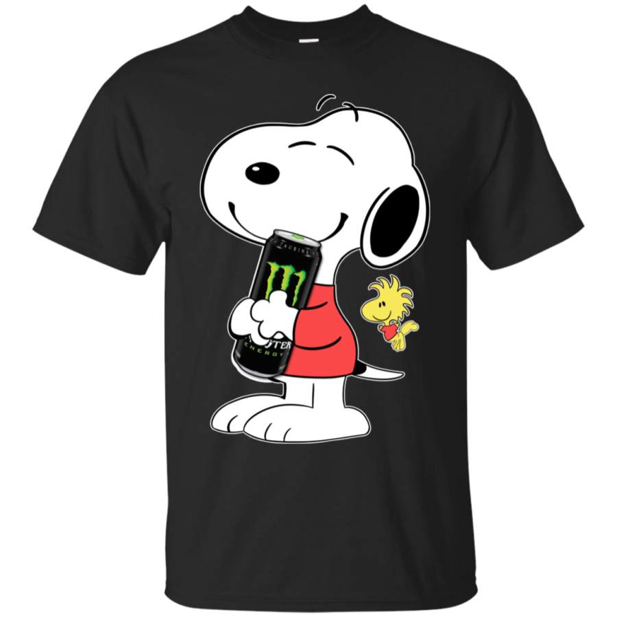 Cute Snoopy Hug Monster Can Funny Drinking Shirt KA01