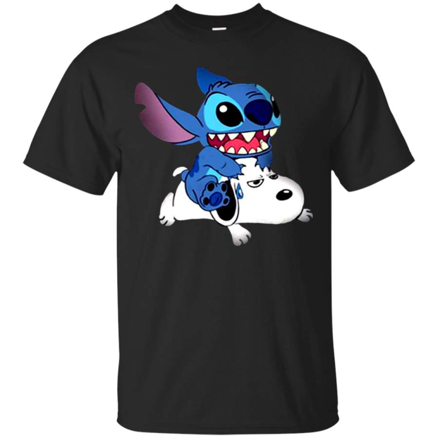 A Friend For Life Stitch Riding Snoopy Funny T-Shirt