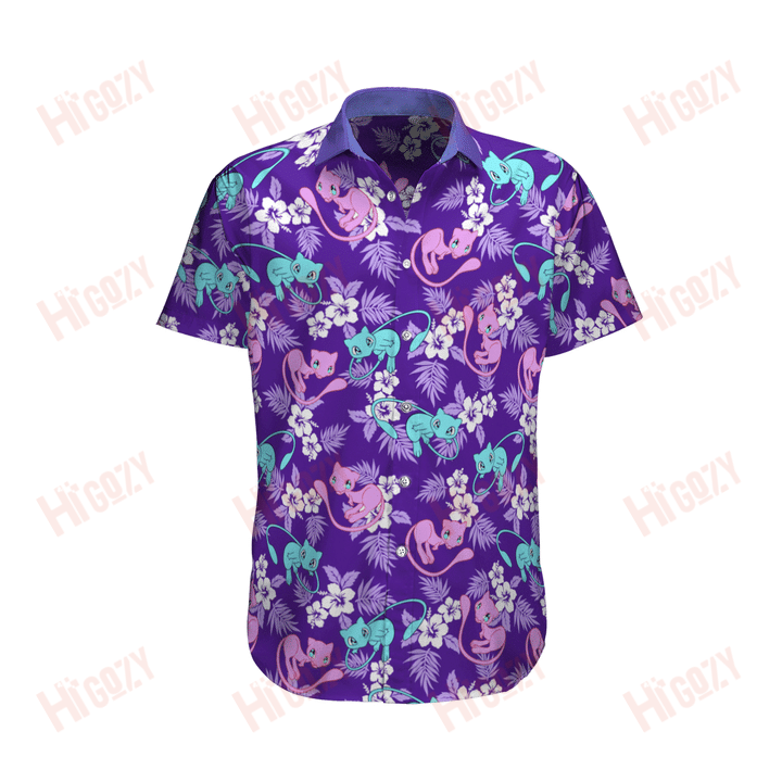 Anime Summer Hawaiian Shirt And Short, Anime Summer Shirt, Anime Set Hawaiian, Pok??mon Hawaii Shirt, Mew Pokemon Shirt, Mew Hawaii Shirt, Pokemon Lover Shirt