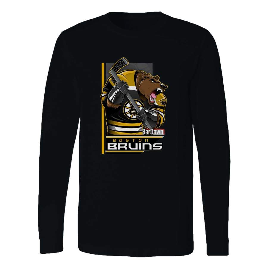 Boston Bruins Bear Logo Long Sleeve T-Shirt