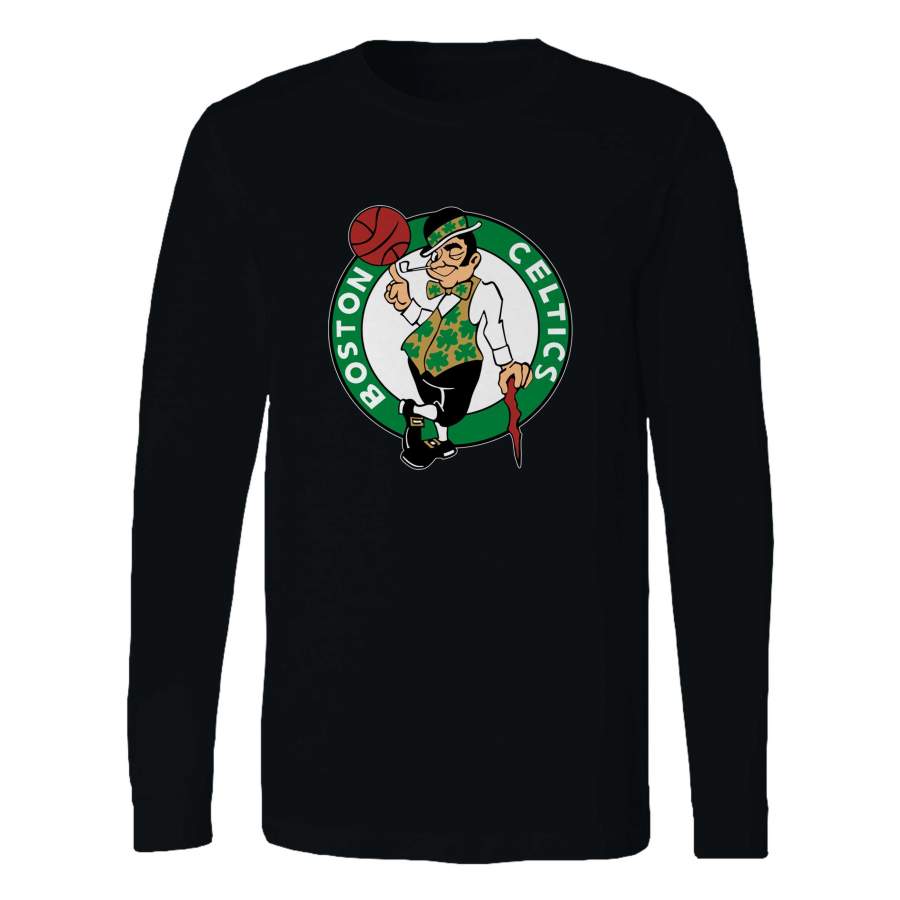 Boston Celtics Logo Mascot Long Sleeve T-Shirt