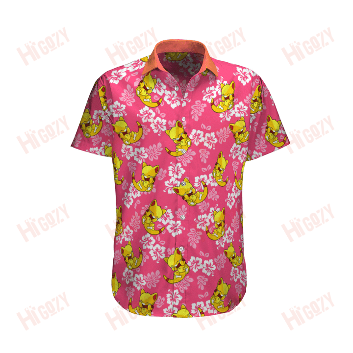 Anime Summer Hawaiian Shirt And Short, Anime Summer Shirt, Anime Set Hawaiian, Pok??mon Hawaii Shirt,Abra Shirt, Abra Hawaiian Shirt, Retro Abra Gen 1, Pokemon Lover Shirt