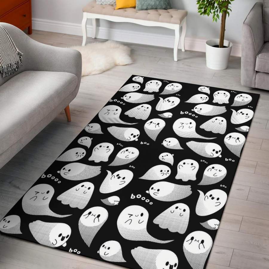 Cute Ghost Boo Area Rug Carpet