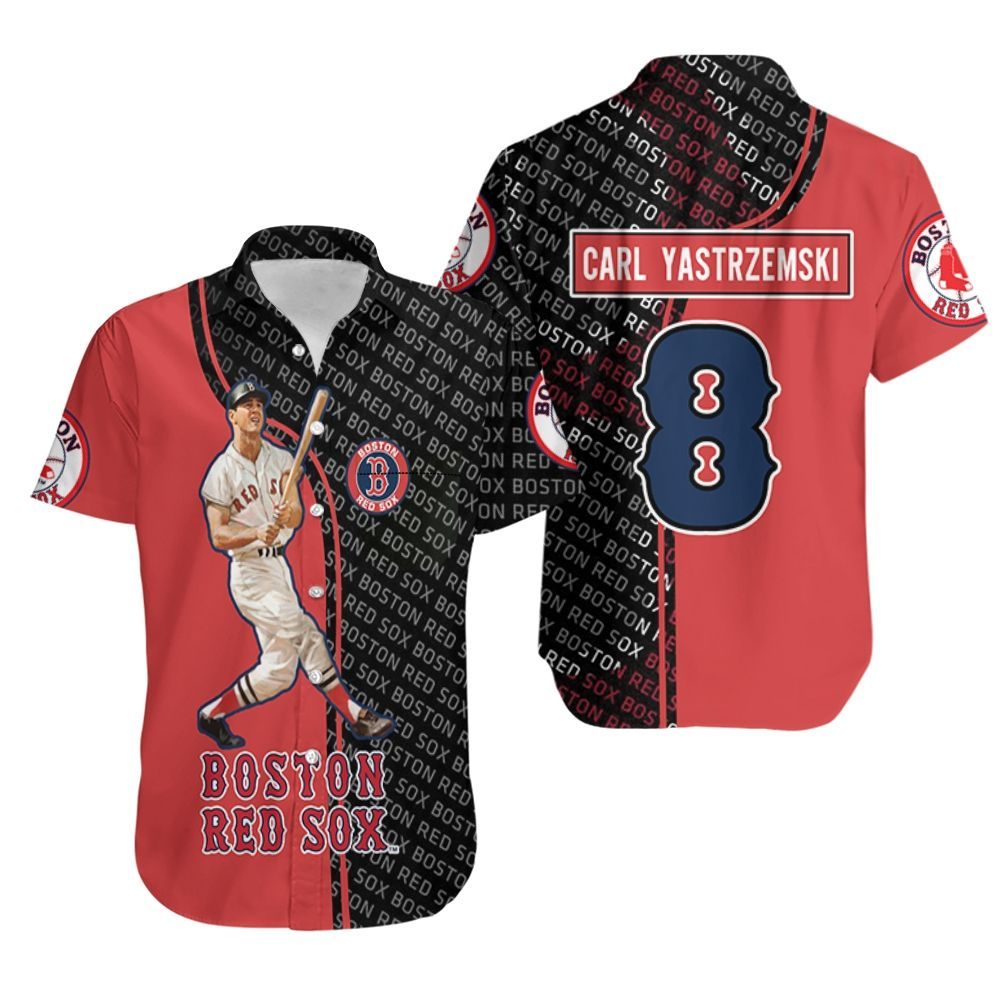 Carl Yastrzemski Boston Red Sox 8 Hawaiian Shirt