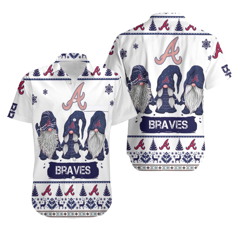 Christmas Gnomes Atlanta Braves Ugly Sweatshirt Christmas 3D Hawaiian Shirt