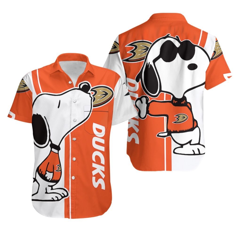 Anaheim Ducks Snoopy Lover 3D Printed Hawaiian Shirt