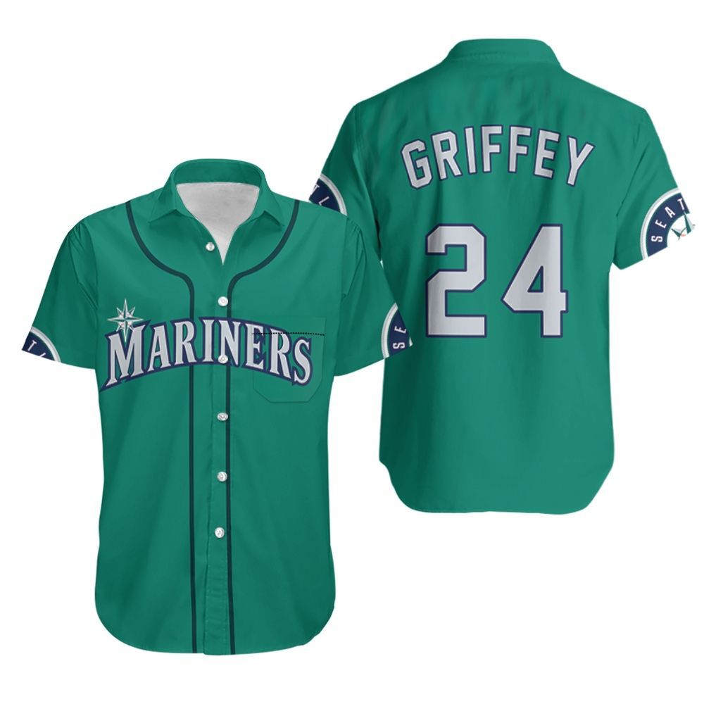 Ken Griffey Jr Seattle Mariners Northwest Green 2019 Jersey Inspired Hawaiian Shirt