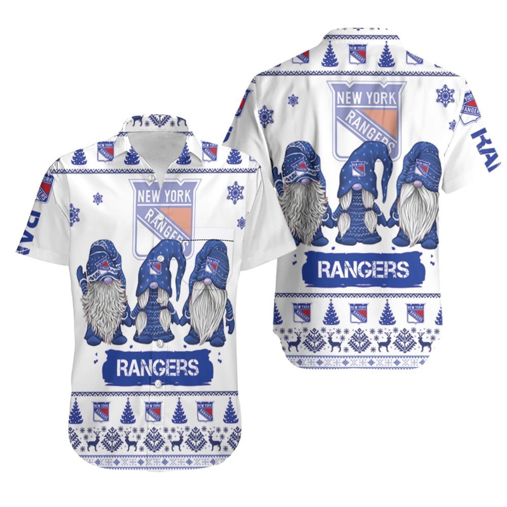 Christmas Gnomes New York Rangers Ugly Sweatshirt Christmas 3D Hawaiian Shirt