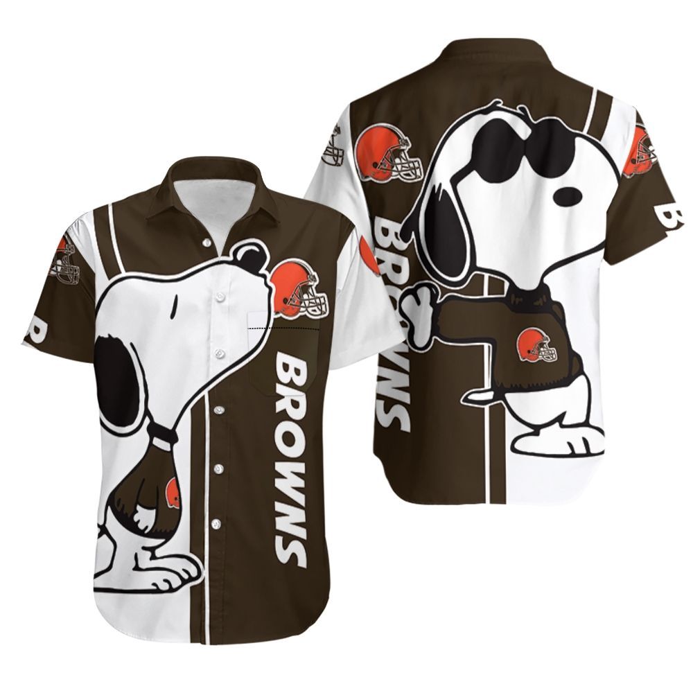 Cleveland Browns Snoopy Lover 3D Printed Hawaiian Shirt