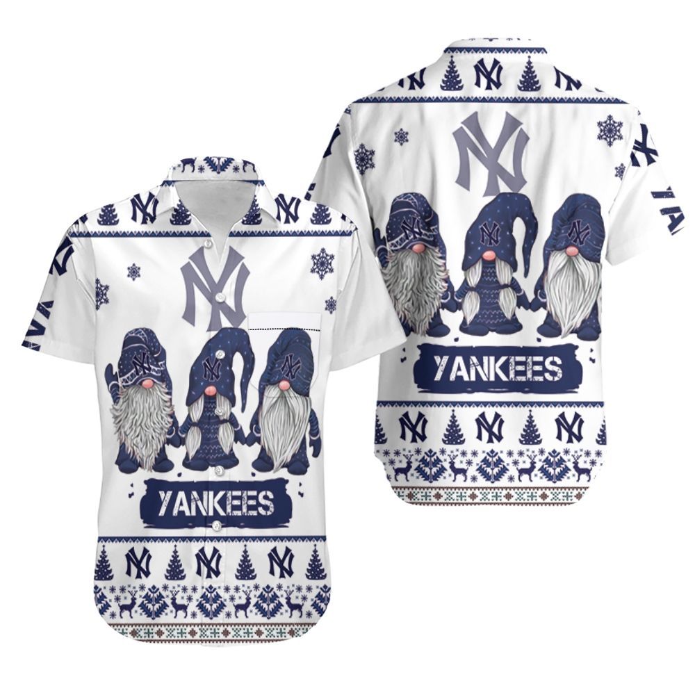 Christmas Gnomes New York Yankees Ugly Sweatshirt Christmas 3D Hawaiian Shirt