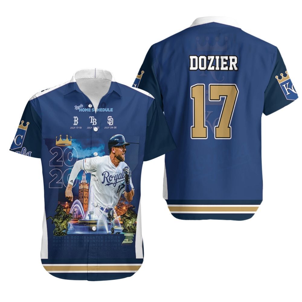 17 Hunter Dozier Kansas City Royals 2021 Hawaiian Shirt
