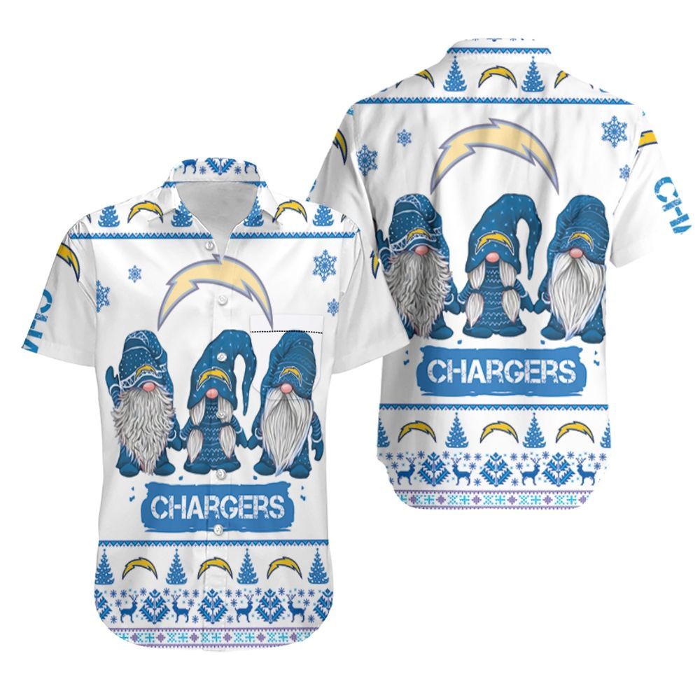 Christmas Gnomes Los Angeles Chargers Ugly Sweatshirt Christmas 3D Hawaiian Shirt