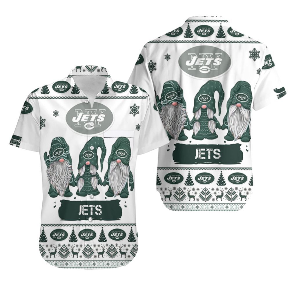 Christmas Gnomes New York Jets Ugly Sweatshirt Christmas 3D Hawaiian Shirt