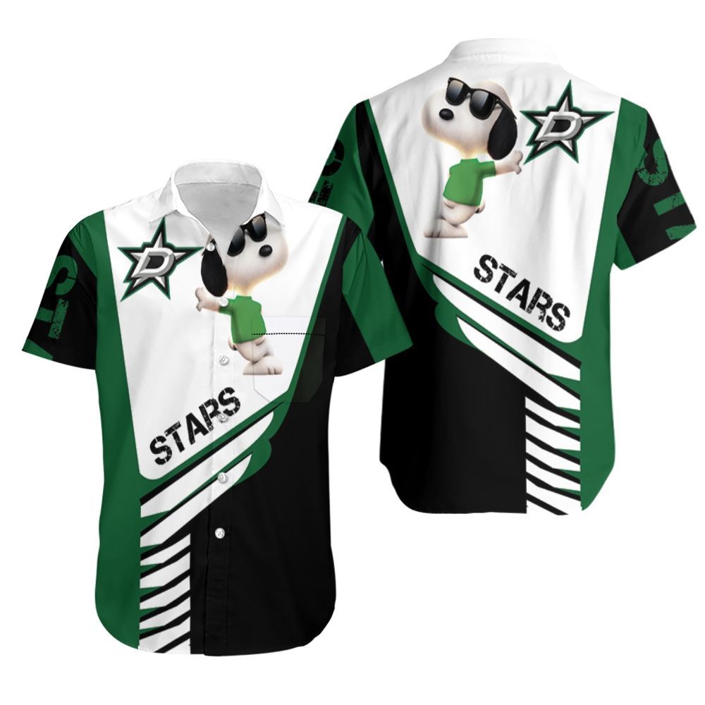 Dallas Stars Snoopy For Fans 3D Hawaiian Shirt