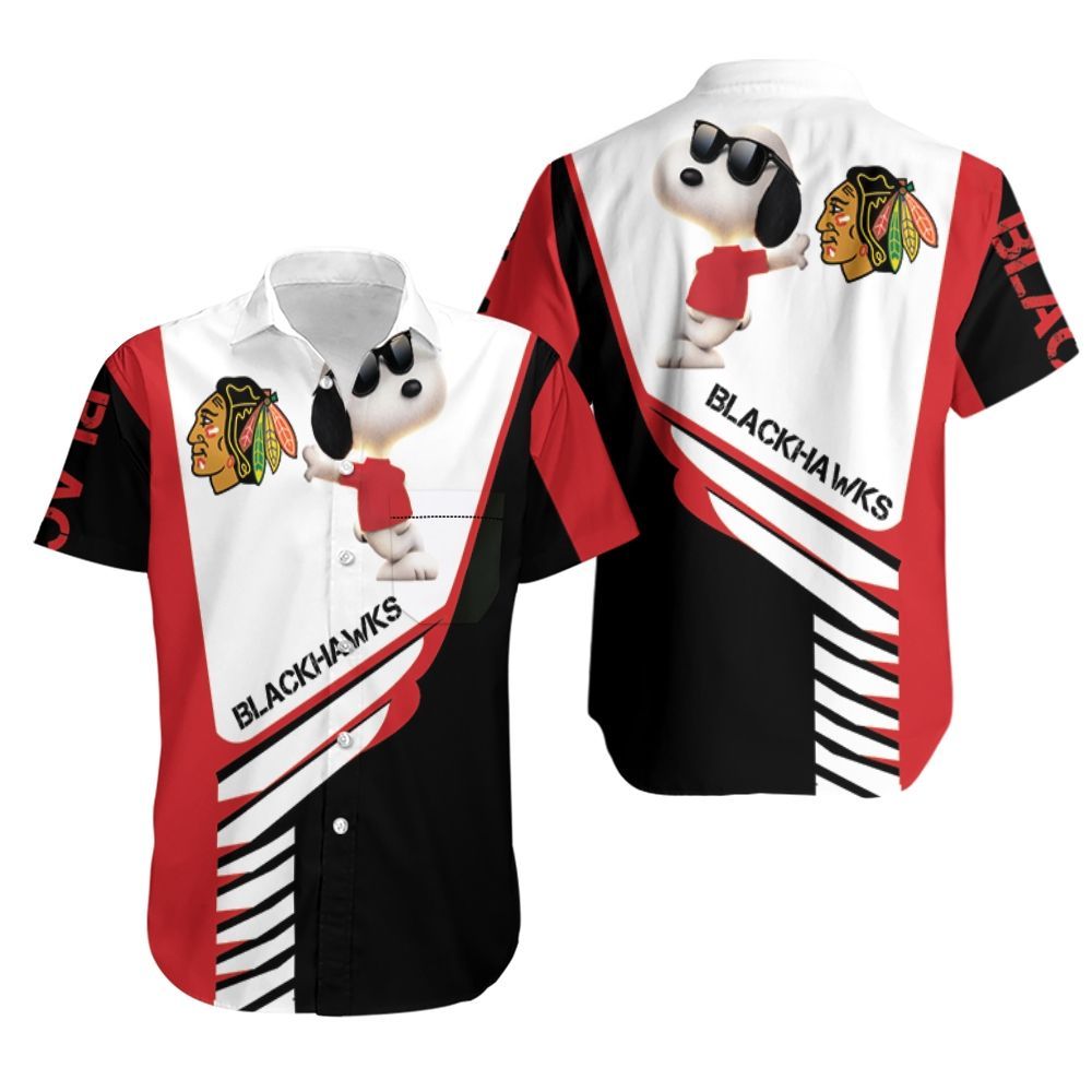 Chicago Blackhawks Snoopy For Fans 3D Hawaiian Shirt