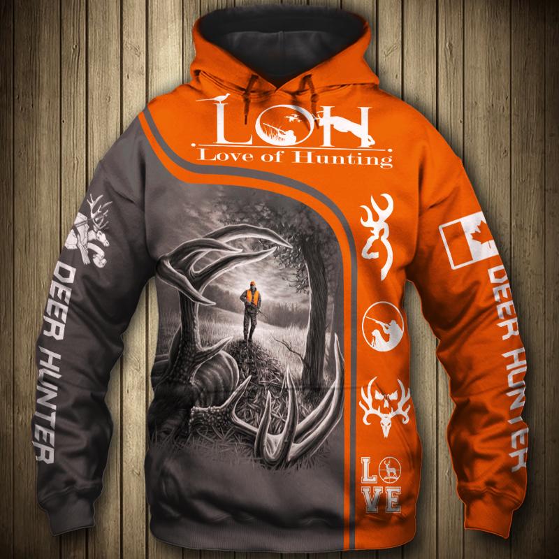 Higozy? Love Of Hunting 3D Hoodie – TD1095