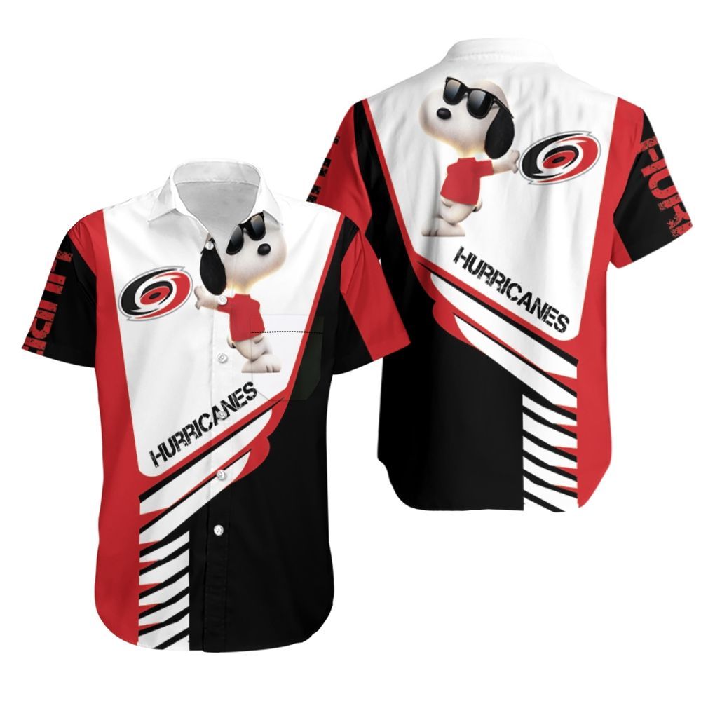 Carolina Hurricanes Snoopy For Fans 3D Hawaiian Shirt