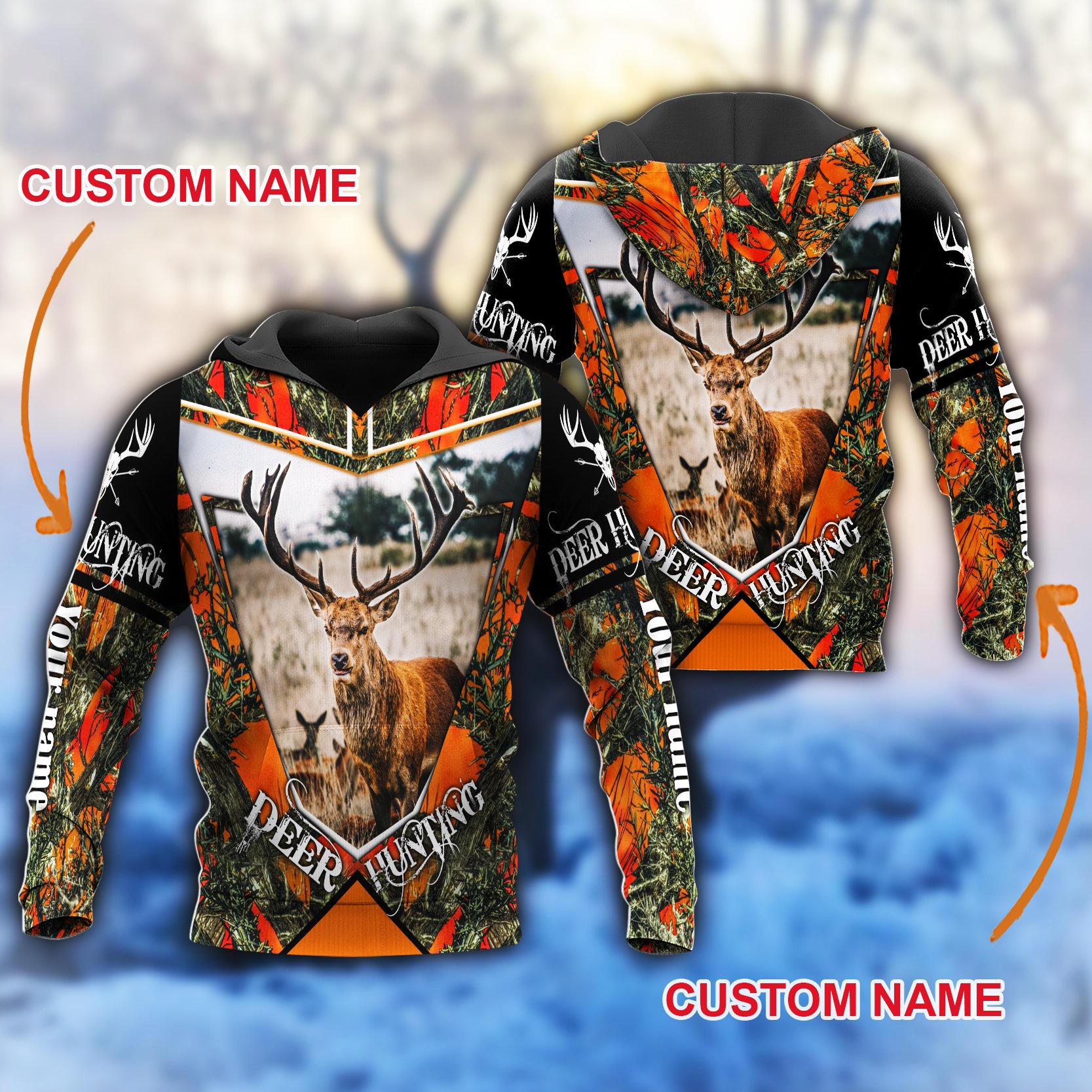 Higozy? Deer Hunting 3D Personalized Hoodie – SPTD364