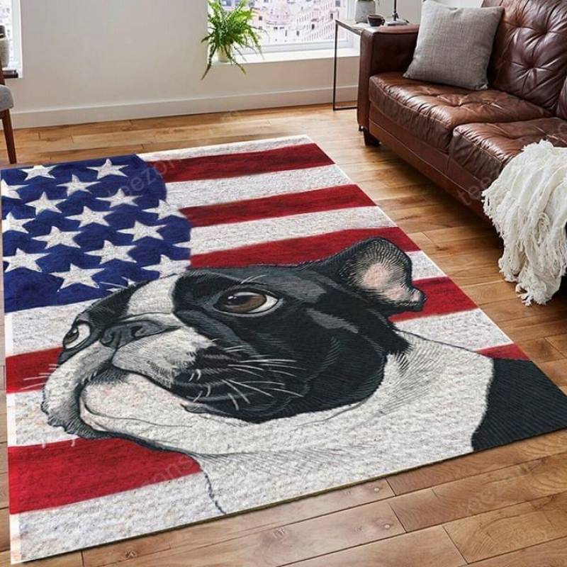 Boston Terrier American Flag Limited Edition Sku 267774 Rug