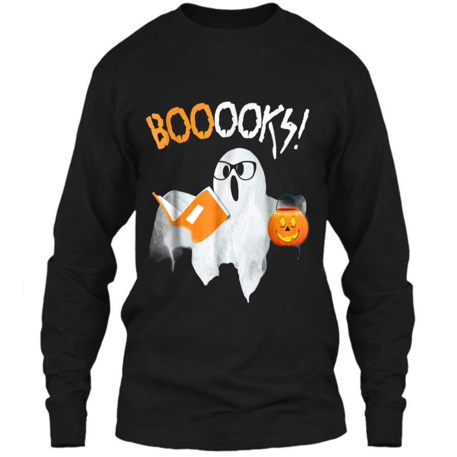 Ghost Reading Books – Funny Halloween Costume Gift LS Ultra Cotton Tshirt