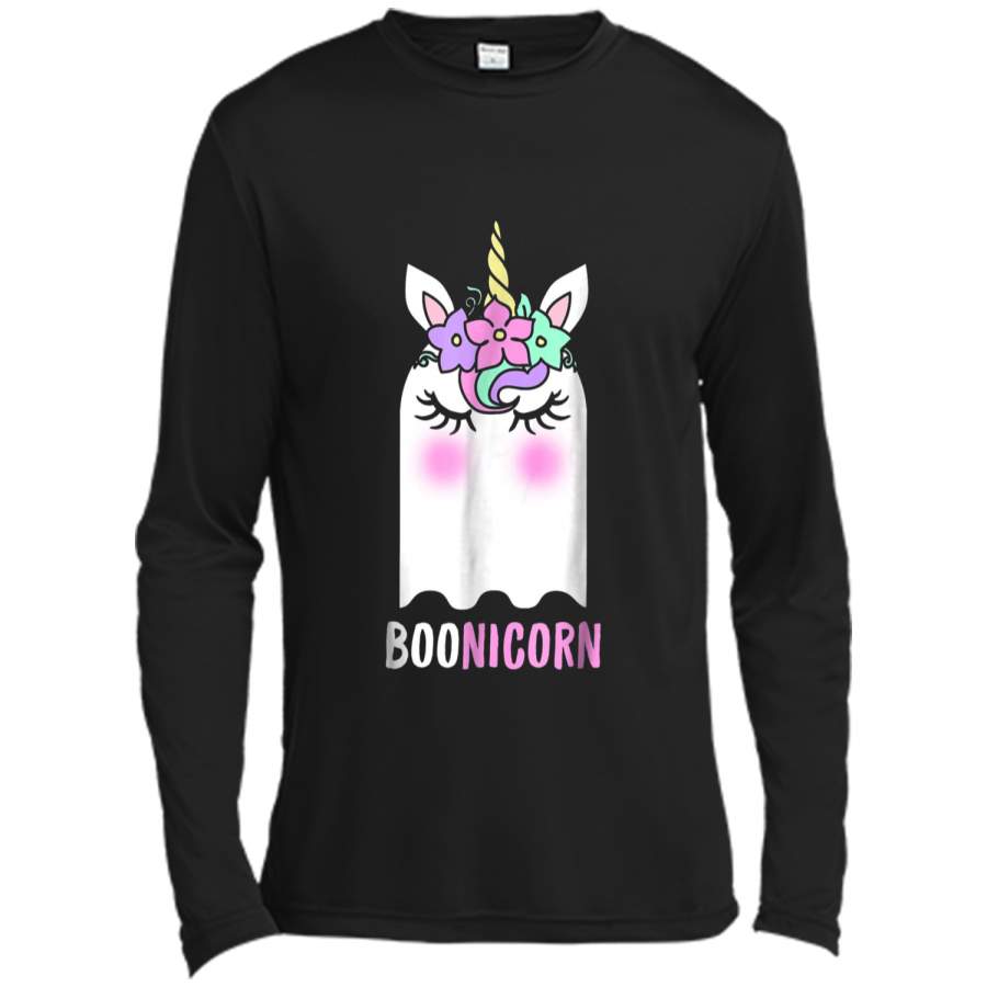 Boonicorn Unicorn Ghost Unicorn Halloween for Girls Long Sleeve Moisture Absorbing Shirt