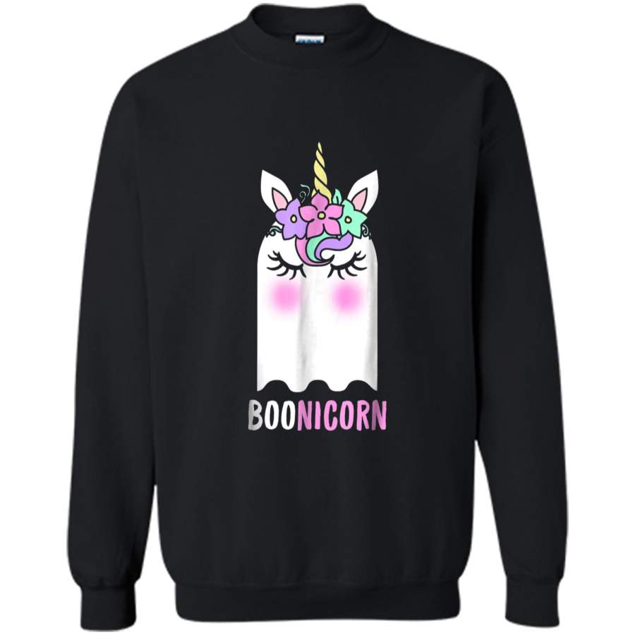 Boonicorn Unicorn Ghost Unicorn Halloween for Girls Printed Crewneck Pullover Sweatshirt