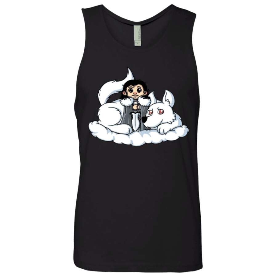 Cute Jon Snow and Ghost Men’s Premium Tank Top