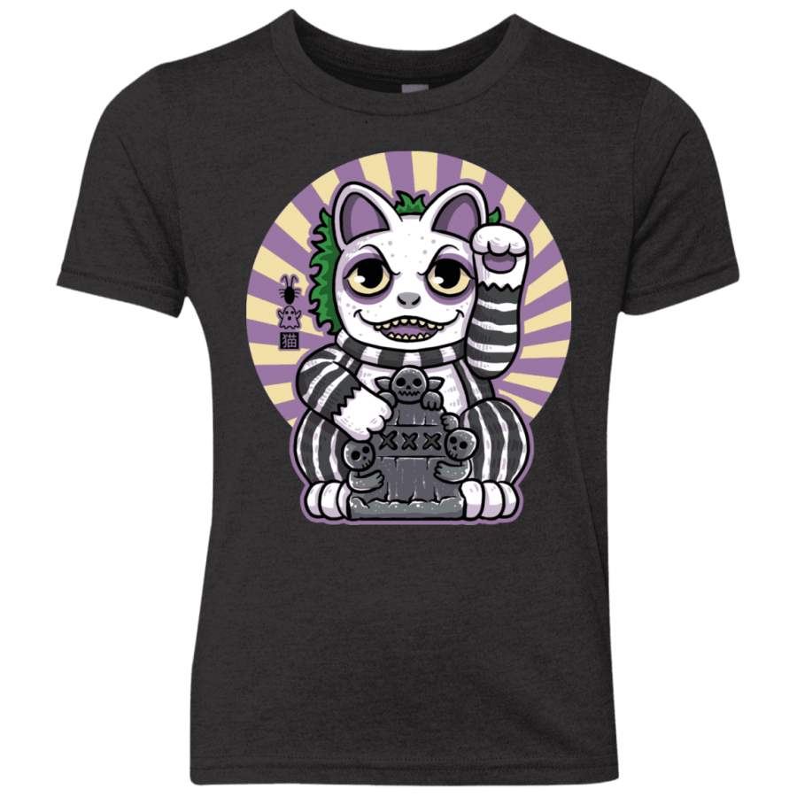 Ghost Neko Youth Triblend T-Shirt