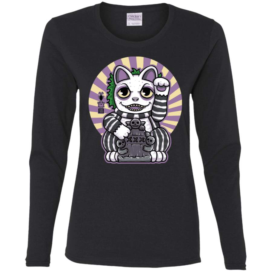 Ghost Neko Women’s Long Sleeve T-Shirt