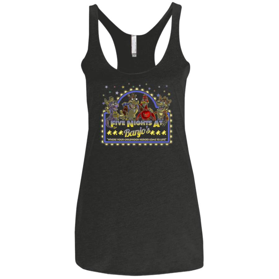 Five Nights at Banjos Women’s Triblend Racerback Tank