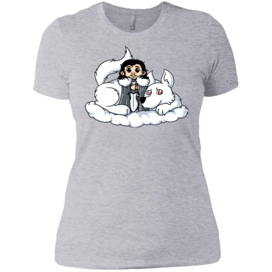 Cute Jon Snow and Ghost Women’s Premium T-Shirt