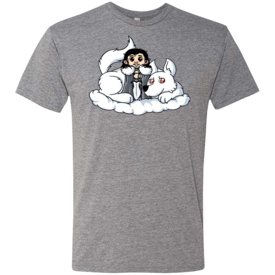 Cute Jon Snow and Ghost Men’s Triblend T-Shirt