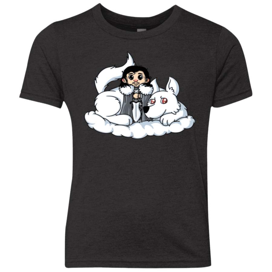 Cute Jon Snow and Ghost Youth Triblend T-Shirt