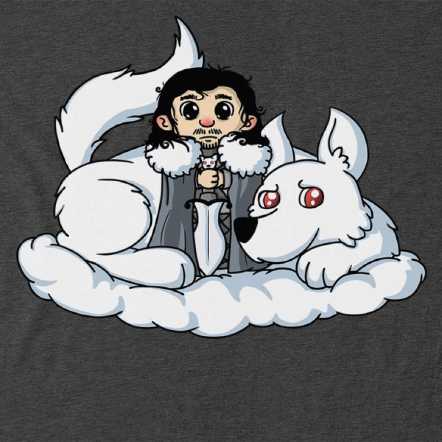 Cute Jon Snow and Ghost T-Shirt