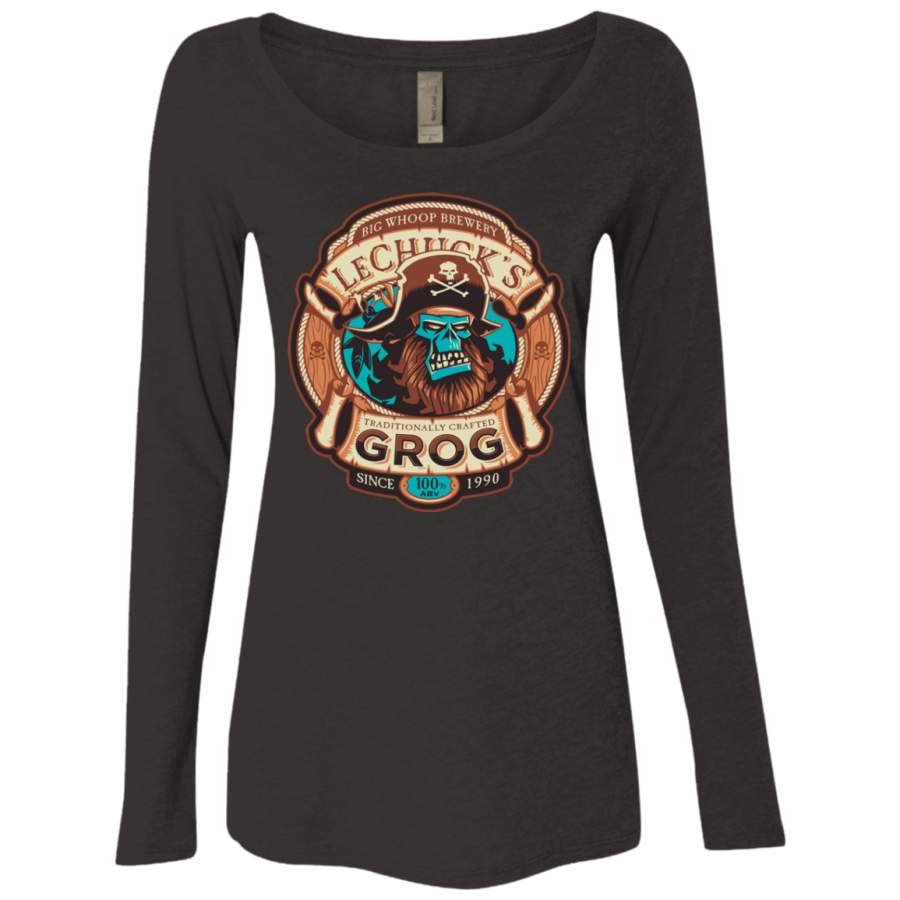 Ghost Pirate Grog Nmns Women’s Triblend Long Sleeve Shirt