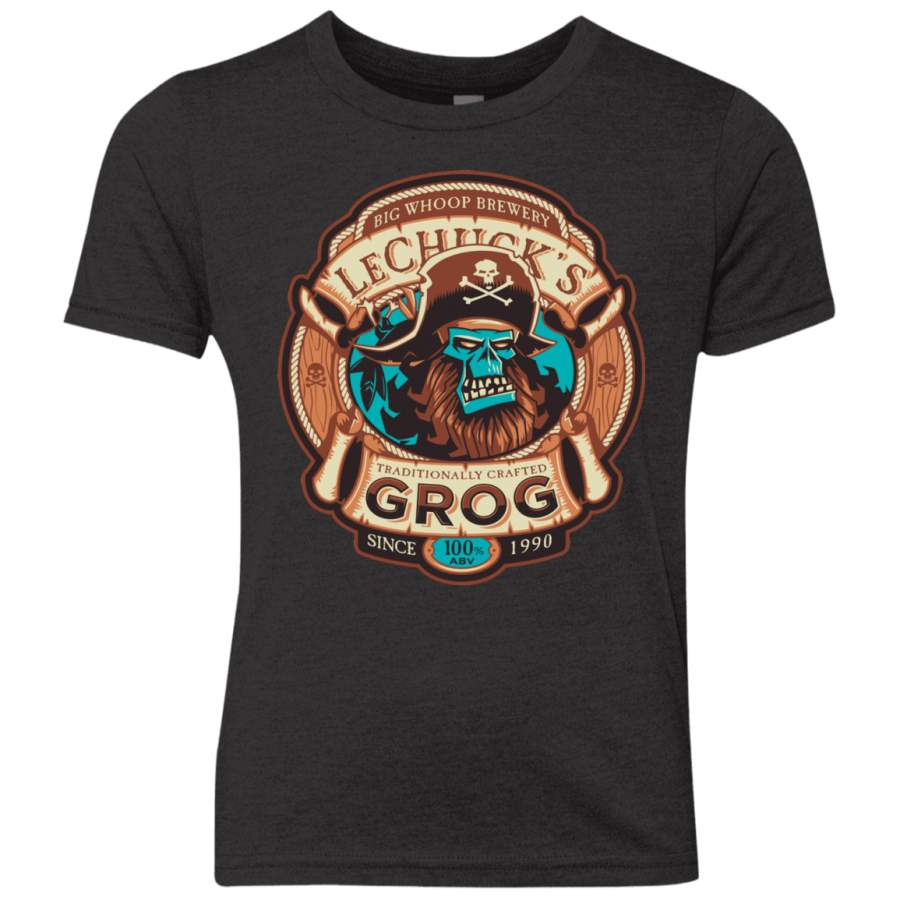 Ghost Pirate Grog Nmns Youth Triblend T-Shirt