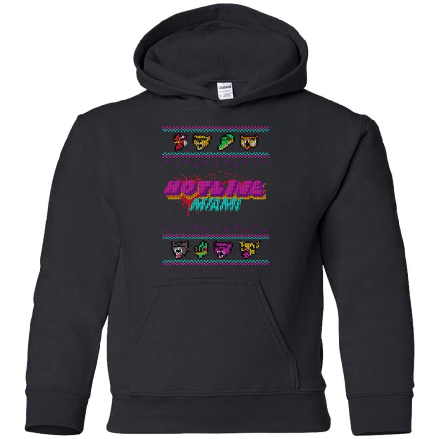 Christmas Sweater Hotline Miami Youth Hoodie