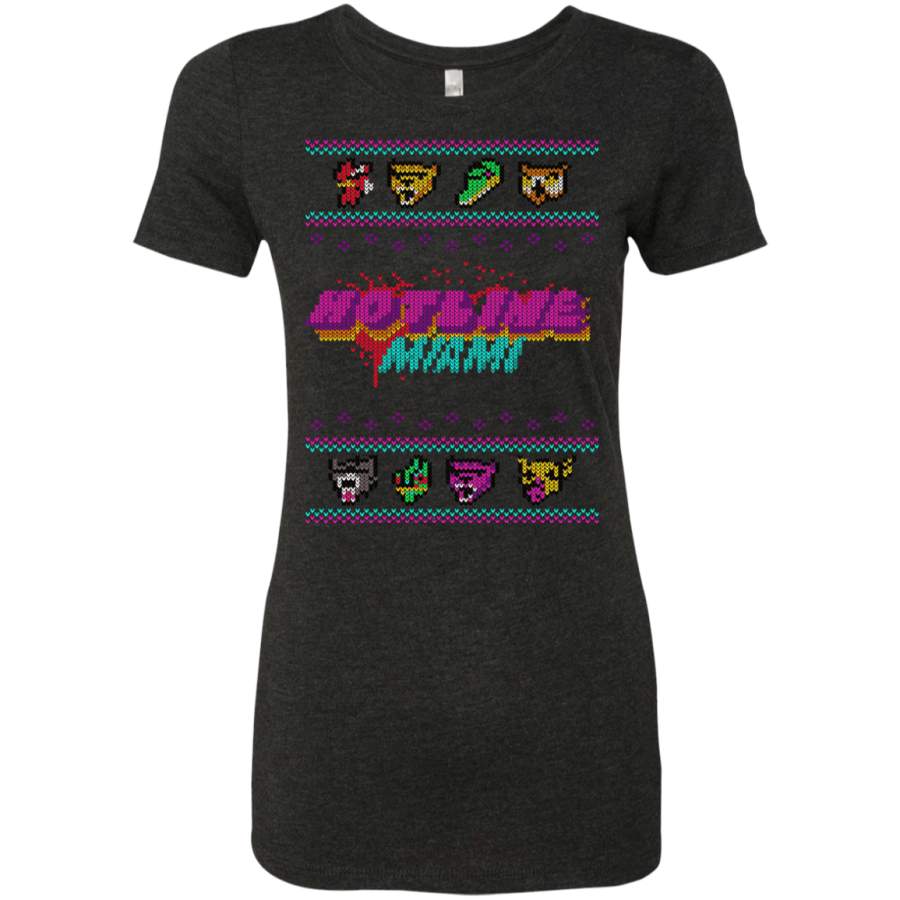 Christmas Sweater Hotline Miami Women’s Triblend T-Shirt