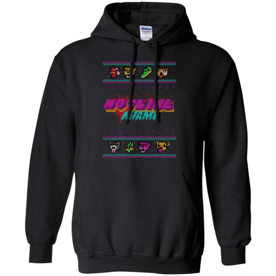 Christmas Sweater Hotline Miami Pullover Hoodie