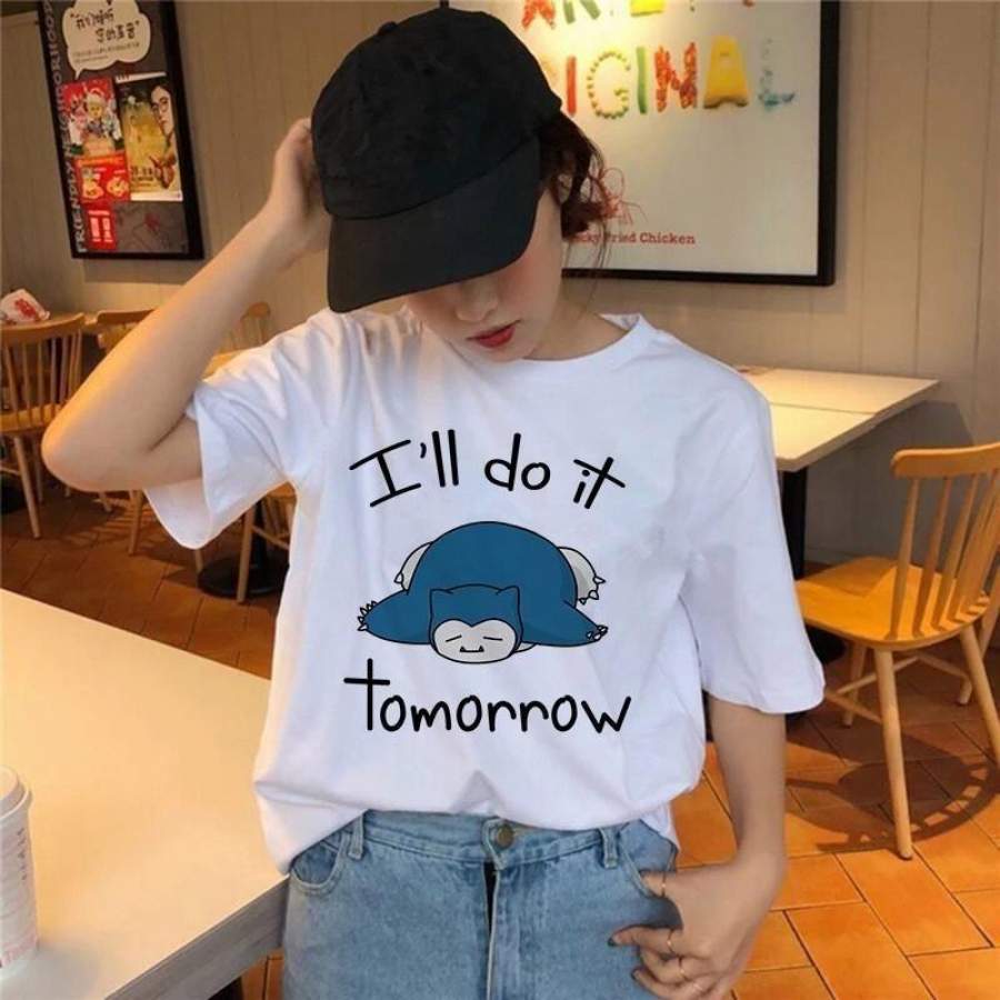 Women Pokemon T Shirt Harajuku Funny Snorlax Togepi Squirtle Japanese T-Shirt Anime Female Tops Aesthetic Pikachu Clothes