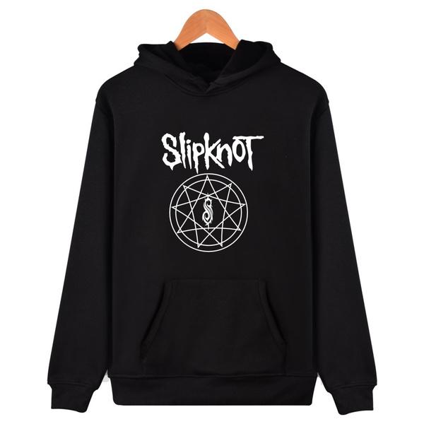 Heavy Metal Slipknot Letter Hoodies Printed Mens Fashion Brand Logo Hooded Sweatshirts