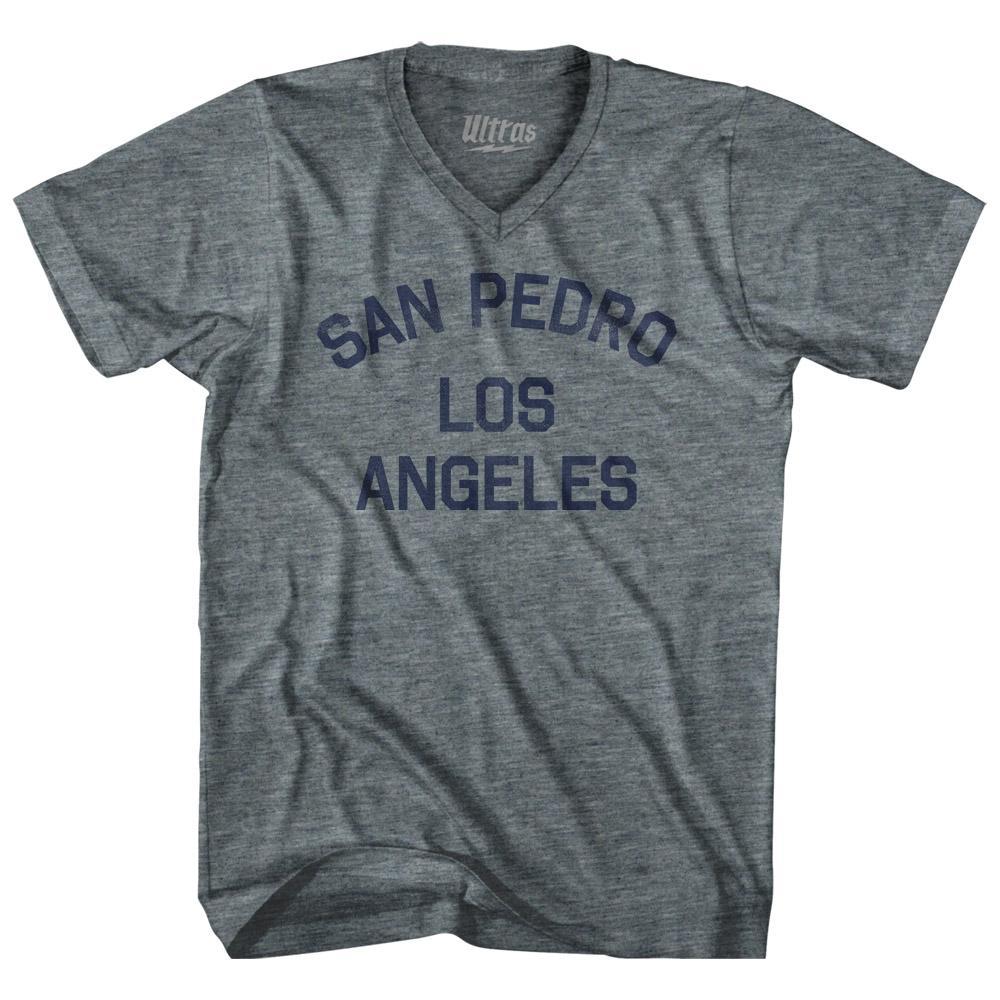 California San Pedro, Los Angeles Adult Tri-Blend V-neck Womens Junior Cut Vintage T-shirt