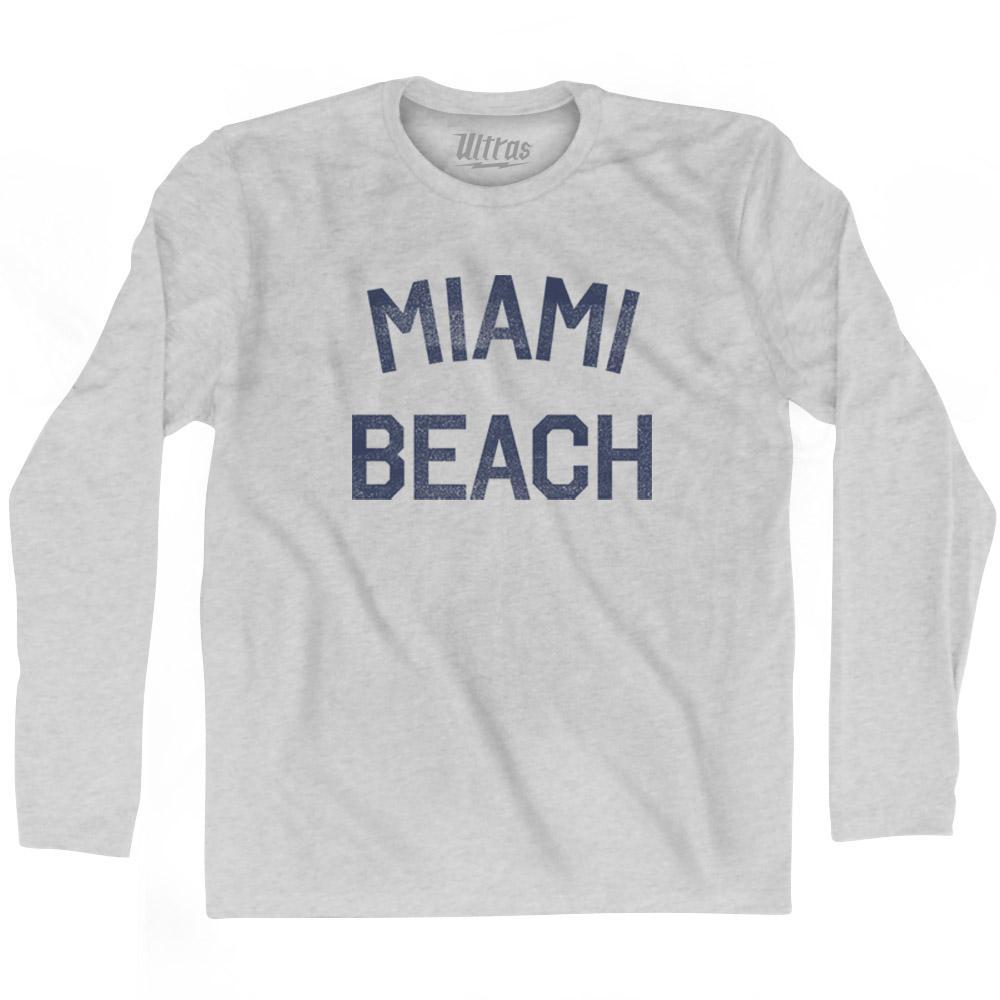 Florida Miami Beach Trident Adult Cotton Long Sleeve T-Shirt