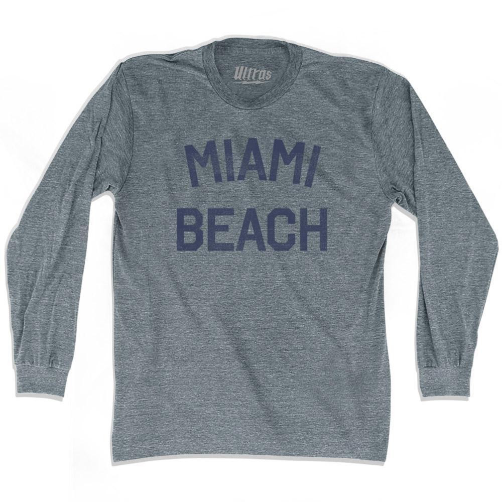 Florida Miami Beach Trident Adult Tri-Blend Long Sleeve T-Shirt