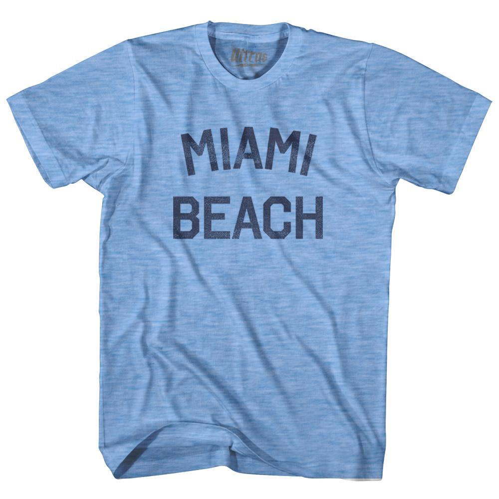 Florida Miami Beach Trident Adult Tri-Blend T-Shirt