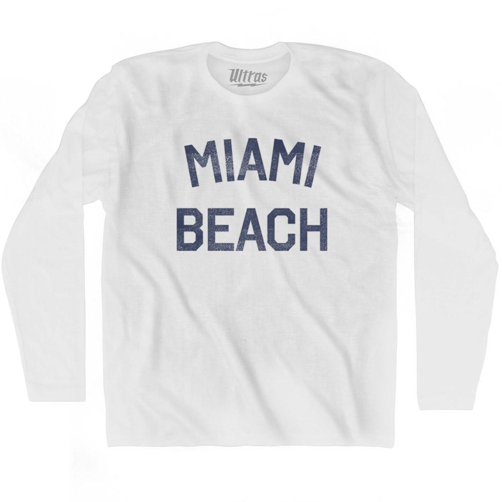 Florida Miami Beach Adult Cotton Long Sleeve Vintage T-shirt